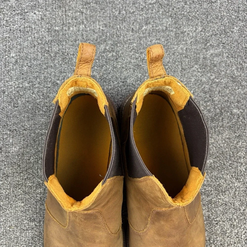 Timberland PRO Chelsea Work Boots Brown Pull On Leather Waterproof Men's Size 11